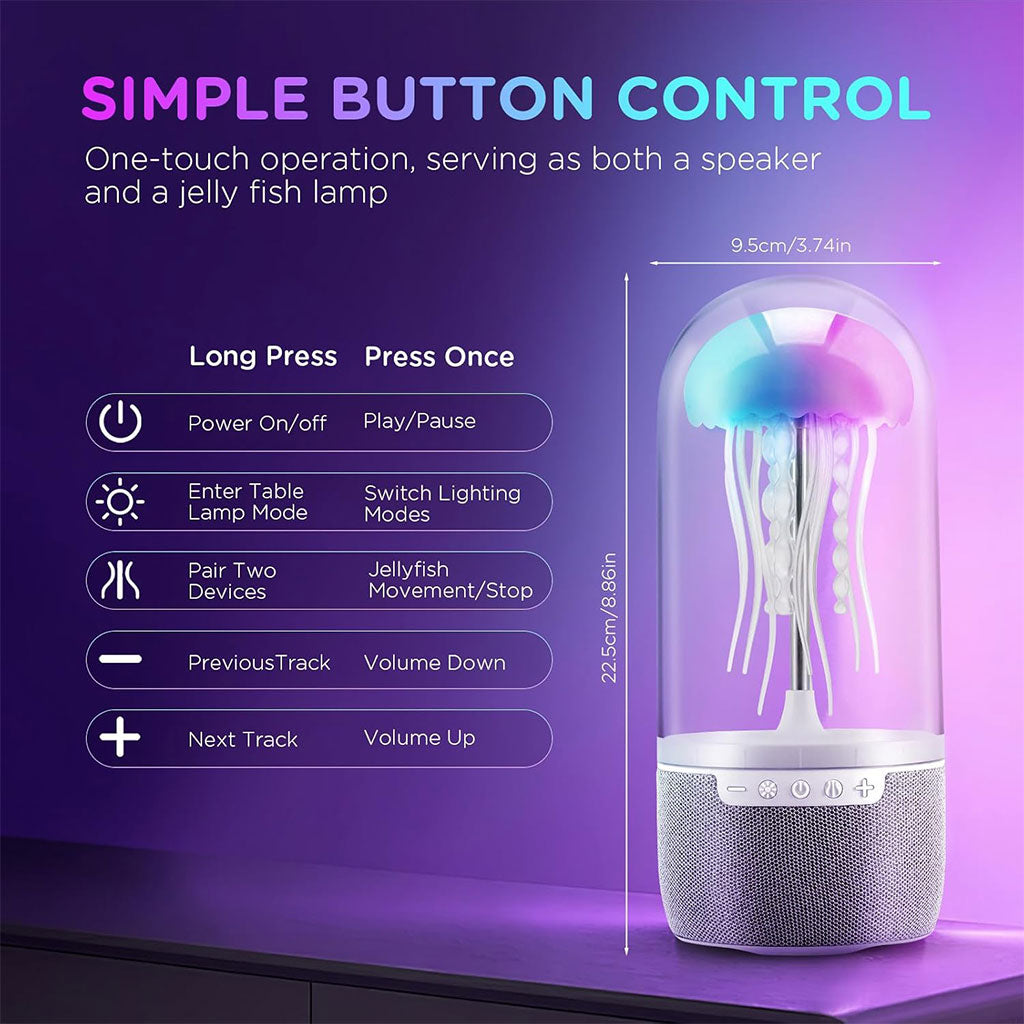 Veilleuse & Baffle Bluetooth "Méduse" 2 en 1